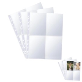A4 Page Protectors – 30 Sheets with 240 Pockets – 11-Hole Top Load Sleeves for Photos, Cards, Postcards – Transparent, Waterproof Polypropylene for Binder Storage