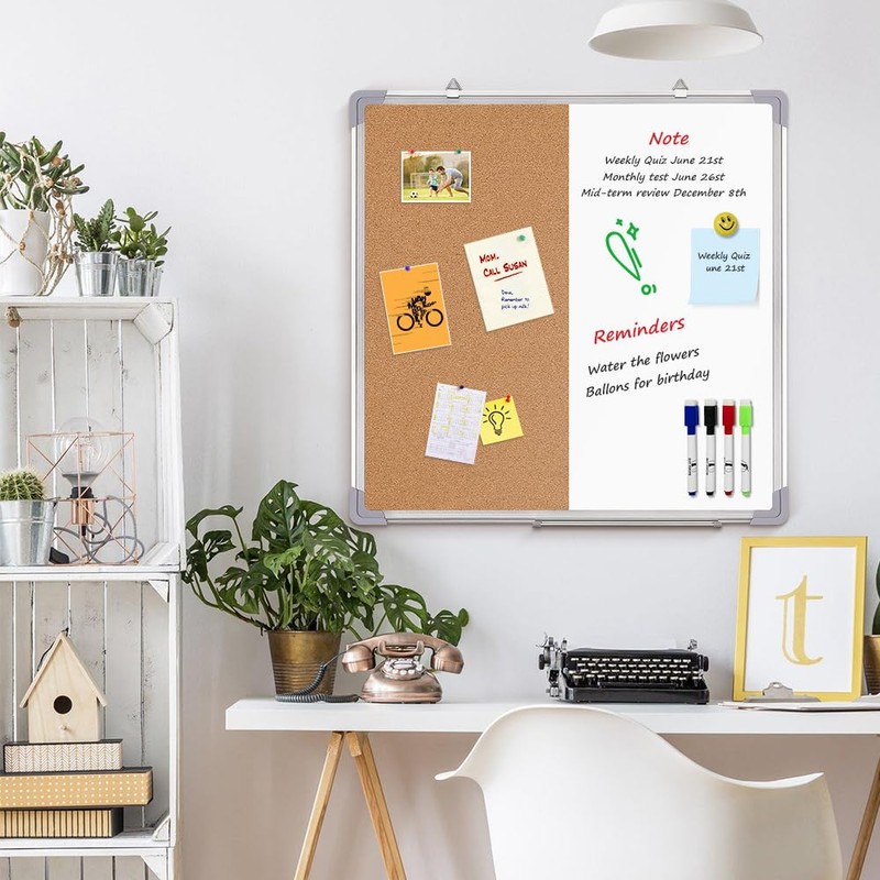Cork Board White Board Combo - 24 x 24 Dry