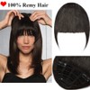 Human Hair Clip in Fringe Bangs Invisible Front Hair Extensions