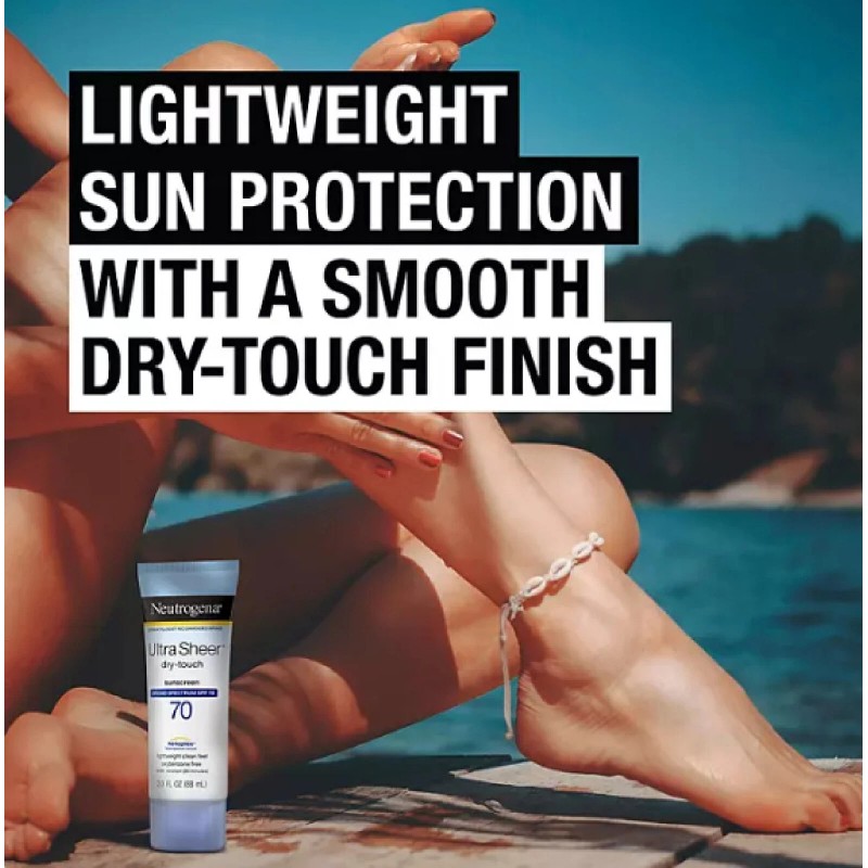 Neutrogena Ultra Sheer Dry-Touch Sunscreen Lotion, SPF 70, 3 oz.,