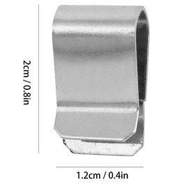 25 x Metal Clips, Metal U Clip Mounting Nails, Stainless Steel Spring Clips, U Clip, Silver, 21.4 mm x 12 mm