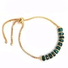 Gempires Malachite Crystal Bracelet, Green Heishi Beads with Spacers, 14K