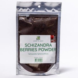 Herb To Body Schizandra Berries Powder | Schisandra Sphenanthera | Wildcrafted | 4oz
