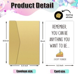 Zoytonky Funny Birthday Card for Him Her, Hilarious Birthday Card for Friend Family, Snarky Birthday Cards for Men Women, You Can Be Anything You Want To Be Except Younger