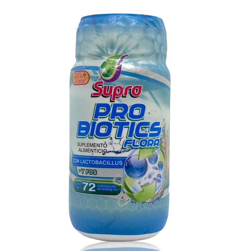 Pro Biotics Flora con Lactobacillus y FOS 72 cápsulas 500