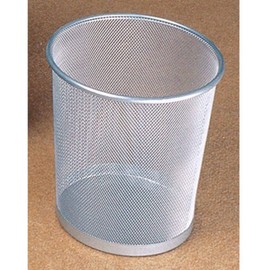 helit H2518500 Mesh Waste Paper Basket 15 Litres Metal, Silver