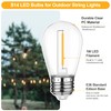 Mlambert LED String Light Bulbs,Shatterproof Outdoor String S14 Replacement Light
