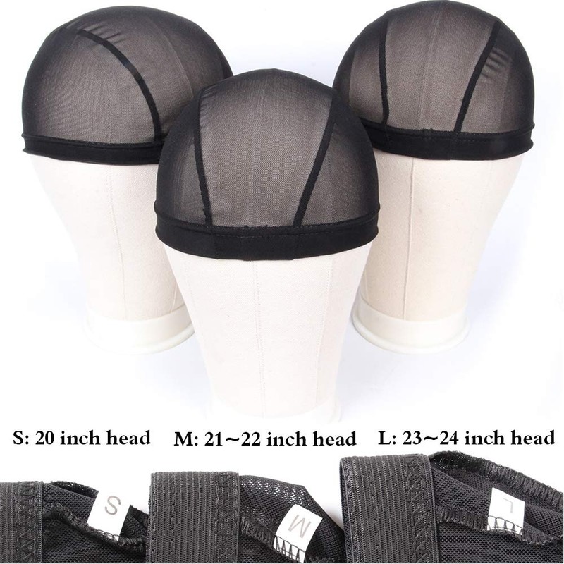ZQIAN BEAUTY Small Mesh Dome Caps For Wigs 6 Pcs