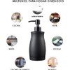 Dispensador de Jabón Negro Mate de Acero Inoxidable 304 para