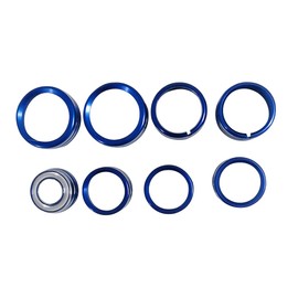 TOTMOX Center Console Knob Audio Air Conditioning Knob Trim Ring Cover, Center Console Switch Button Trim Compatible with Chevy Silverado GMC Sierra 2014-2018, 8 PCS/Set