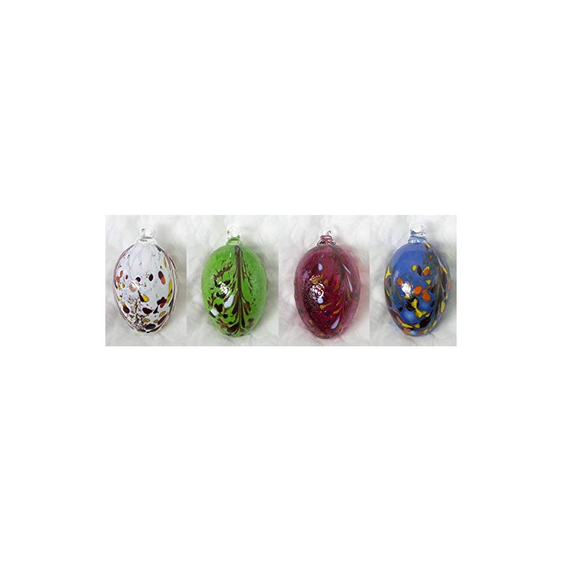 Lauschaer Glas Glass Easter Eggs with Granules, Various Sizes and
