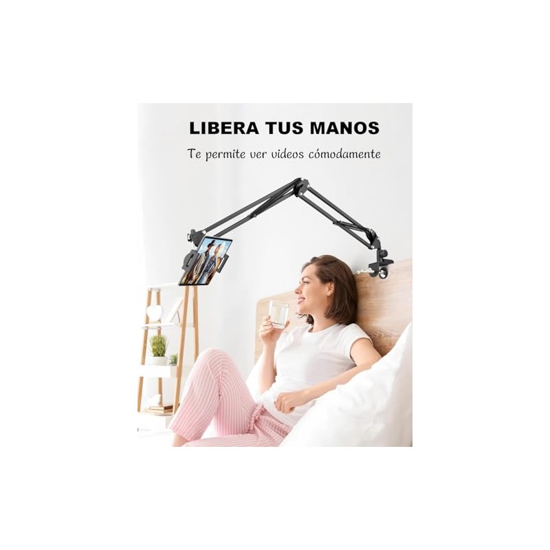 Soporte de Tableta y Teléfono con Brazo Articulado 360° –