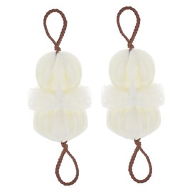 Baluue 2Pcs Large Bath Balls Exfoliating Shower Brush Soft Body Scrubber for Men Women for Smooth Skin Relaxing Baths Gentle Material for All Ages