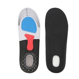 Orthotic Insole Sports Inserts Arch Supports Shock Absorption Plantar Fasciitis Soft Insole for Flat Feet High Arch Foot Heel Pain Black 1.00
