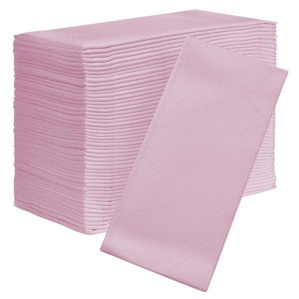 AH AMERICAN HOMESTEAD Servilletas de papel desechables de lino para cena/boda (Flamingo, 50 Count)