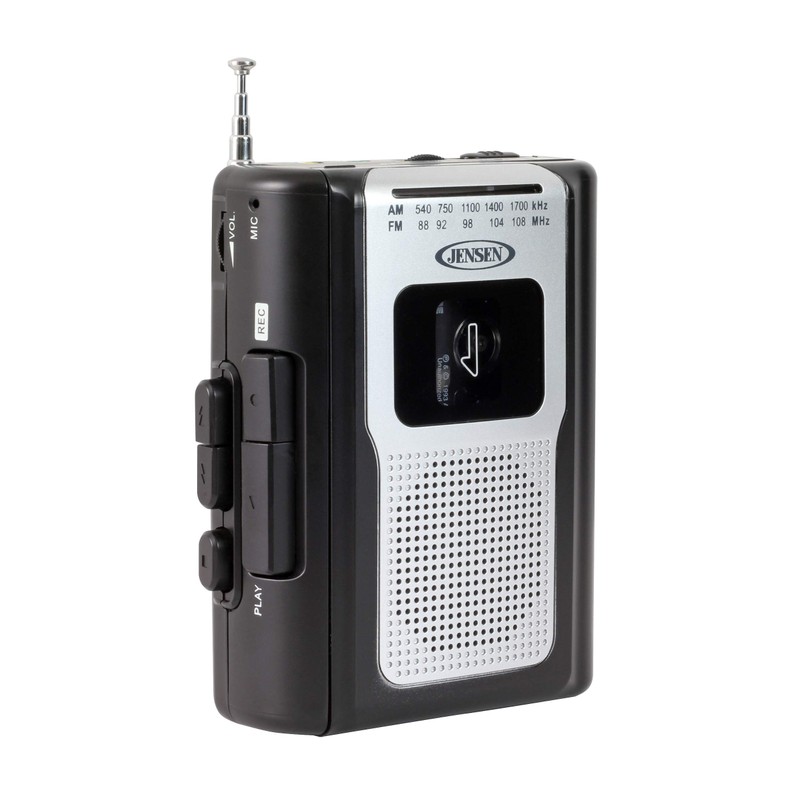 Jensen CR-100 Retro Portable AM/FM Radio Personal Cassette Player Compact