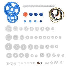 80 Piece Motor Gear Set, Plastic Gears, Pulley, Mini Pulley Kits, Pulley Belt Worm Kits, Crown Wheel Set, Robot Motor, Toy DIY Parts for Model Amateur