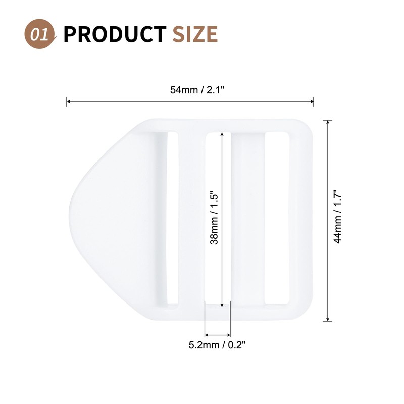 SUIKIHUM 10 Pack Plastic Ladder Slider, 1 Inch(25mm) Backpack Buckle