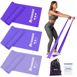 Exercise Bands, Resistance Bands Set, Latex Elastic Band for Upper Body, Lower Body, & Core Exercise, Physical Therapy, Pilates, Yoga, at-Home Workouts Stretch Bands for Women