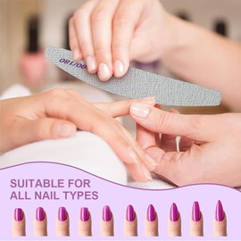 GGUFAY 25 Stück Nagelfeile, Professionelle Nagelfeilen für Gelnägel Naturnägel 100/180, Waschbar Doppelseitige Nagelfeile für Nägel Friseursalon DIY Nail Art Haustiere