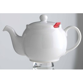 London Teapot Company-Chatsford 4-Cup Teapot with One Red Filter, White
