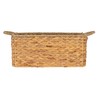 Household Essentials Rectangular Handwoven Water Hyacinth and Seagrass Basket with