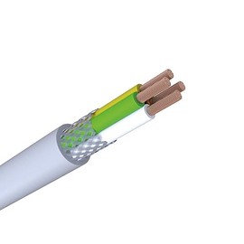 WITTKOWARE LiYCY 4 x 0.25 mm² Electronic Control Cable with Braid Shielding, Copper, Grey Sheath, Cable Length 10 m