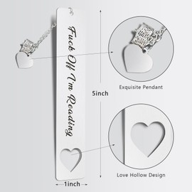 Lasimfa Funny Bookmark Gift for Women Men Daughter Son Writers, Graduation Gifts for Book Lovers, Cute Metal Book Markers for Friends, Birthday Gift for Best Friends Coworker Bookworms