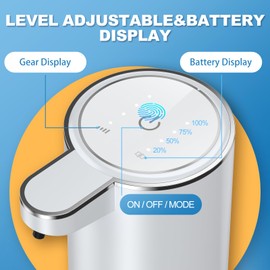 Automatic Soap Foaming Dispenser,380ml Wall Mount Touchless 4 Gear Adjustable Electric Soap Dispenser,USB Rechargeable with Infrared Motion Sensor for Bathroom,Kitchen,Office