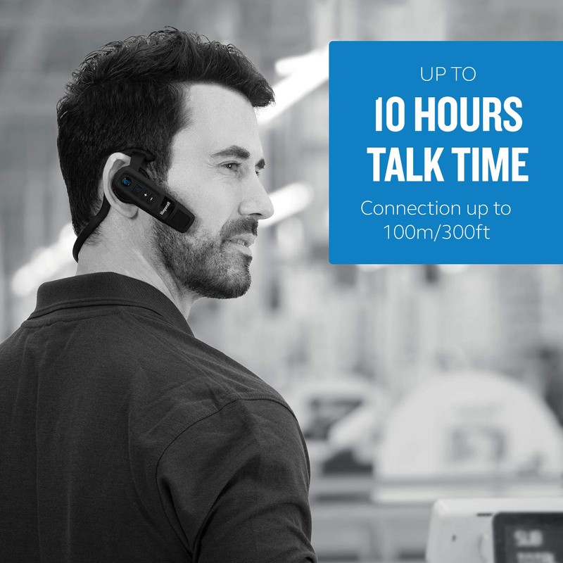 BlueParrott C300-XT Noise Canceling Bluetooth Headset – Hands-Free Wireless Headset,