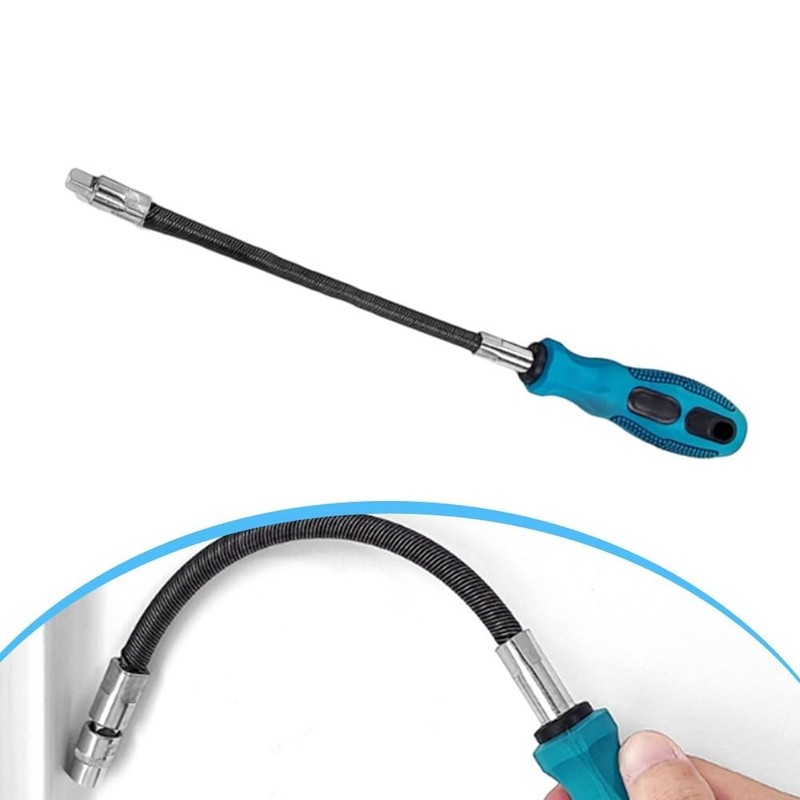 Flexible Socket Adapter Handle For 1/4 Inch Square Socket Wrench,