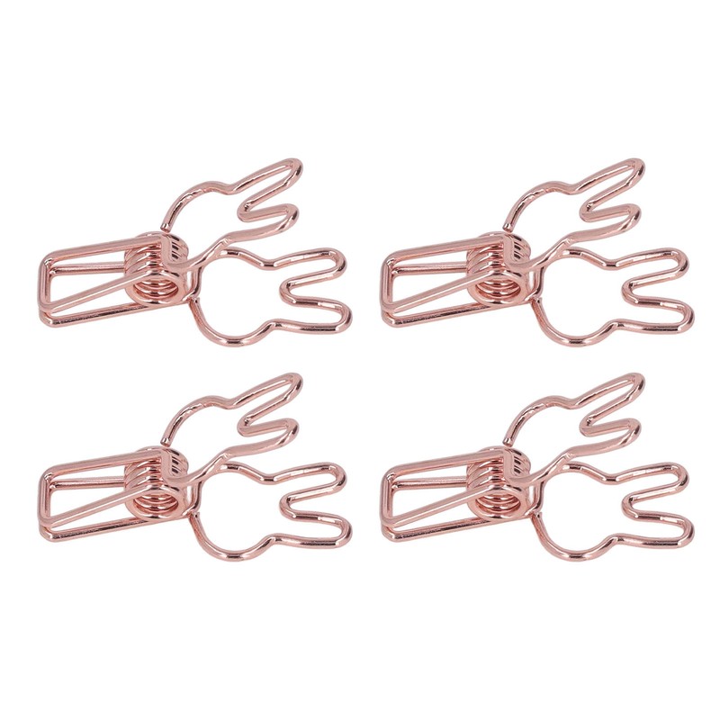 100Pcs Bunny Binder Clips Hollow Out Cute Strong Clamping Durable