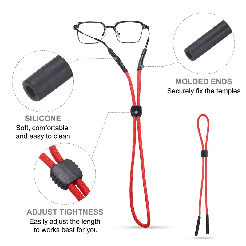 HARFINGTON Glasses Strap Adjustable Eyeglasses Strap Anti-slip Sunglasses Holder Strap