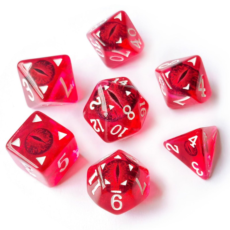 Bescon Dragon Eye RPG Dice Set of 7 Dragon Eye