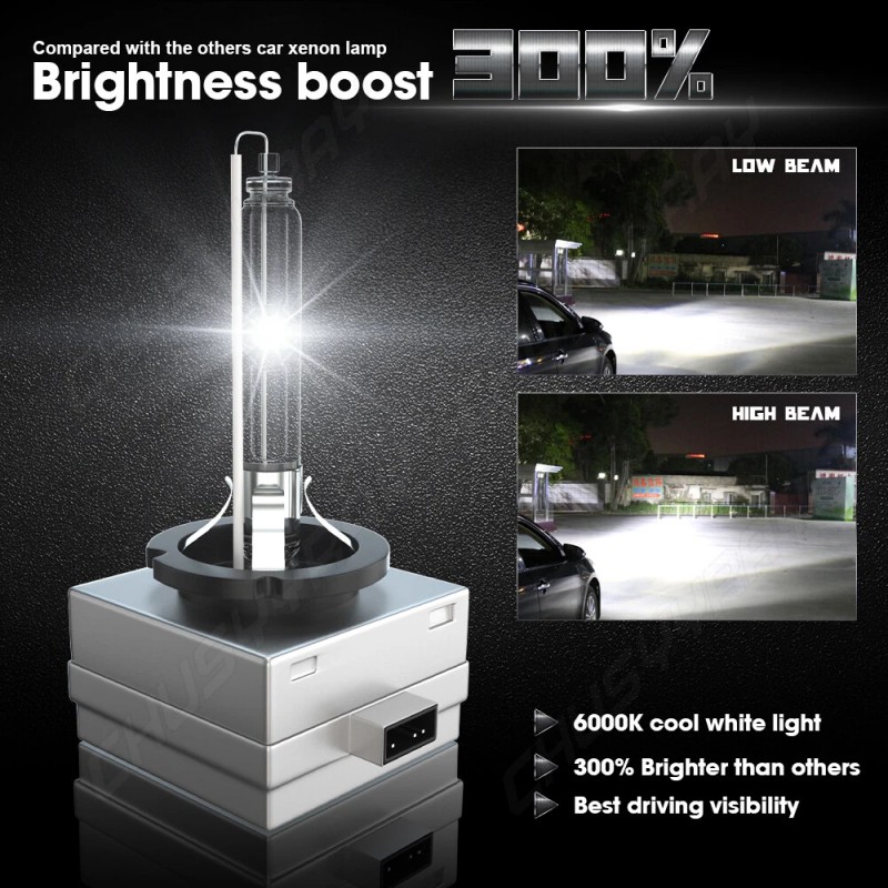 CHUSYYRAY For Ford Mustang 2013-2014 HID LED Headlights Hi/Lo Beam+Turn