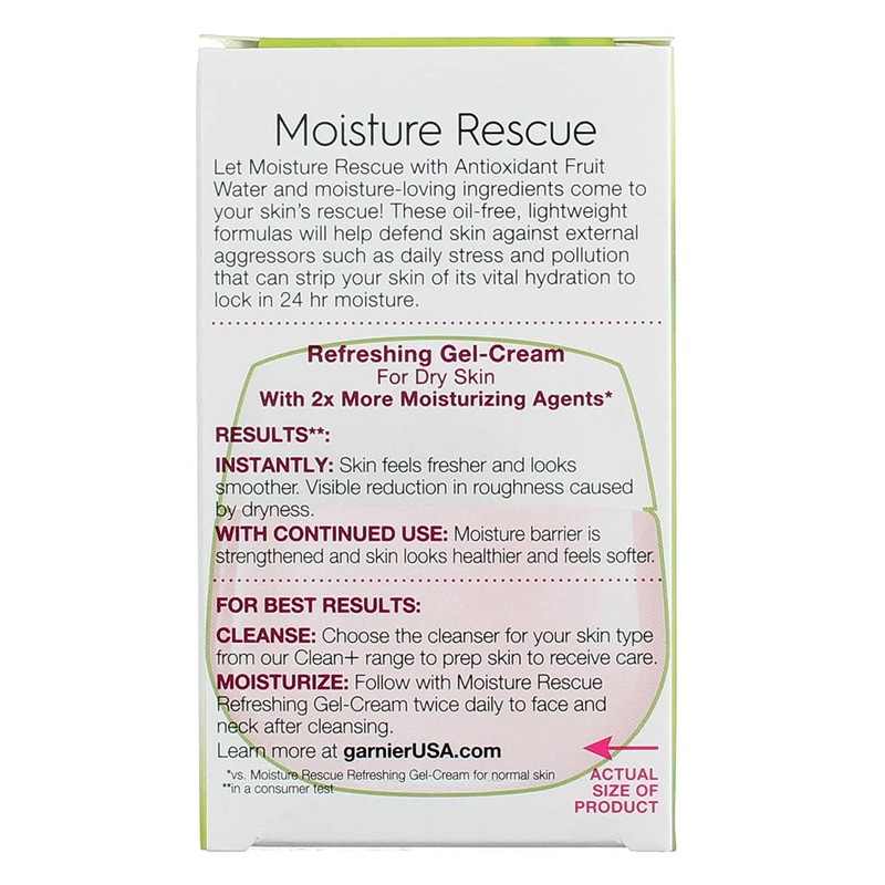 Garnier Moisture Rescue Refreshing Gel-Cream For Dry Skin, 1.7 oz