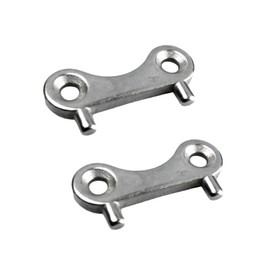 esahpss 2 Pcs Boat Gas Cap Key Set,316 Stainless Steel Deck Fill Plate Key, Marine-Grade Boat Gas Tank & Fuel Cap Key Replacement for Yachts & Boats,L1.77”×W0.84”×H0.19” Silver