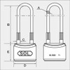 SOL – Hard no3800 Wire Lock 40 mm Black