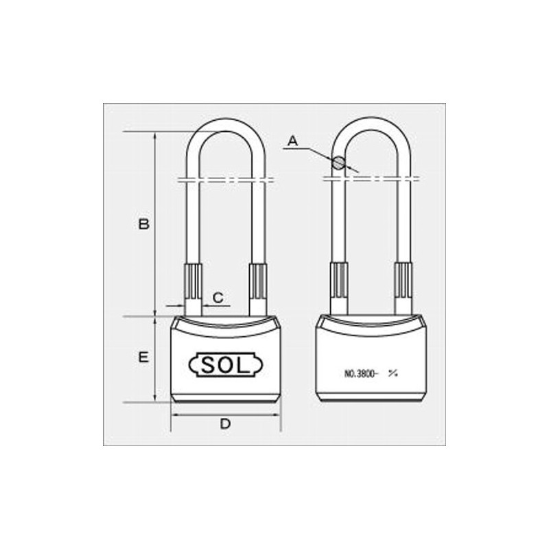 SOL – Hard no3800 Wire Lock 40 mm Black