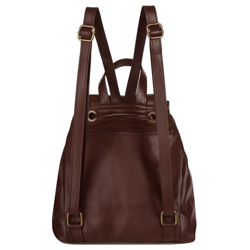Samantha Look City 017743 Women's Genuine Leather Backpack, brown