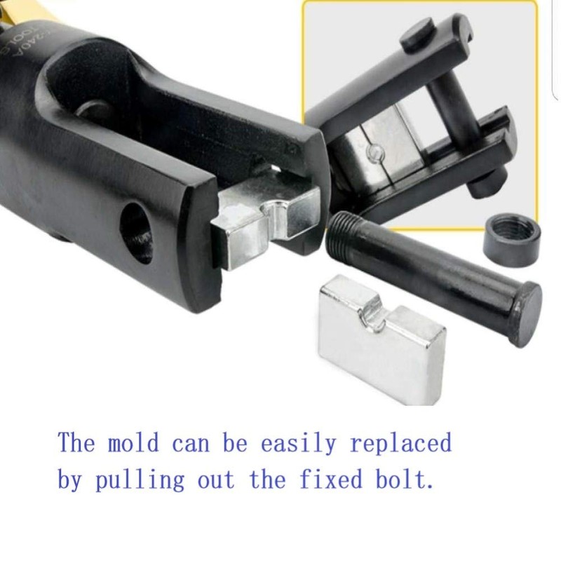AMZCNC Industrial Hydraulic Cable Lug Crimper 16 Ton 9 AWG