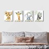 Framed Wild Animals Nursery Picture Wall Decor Canvas,8X10 Inches