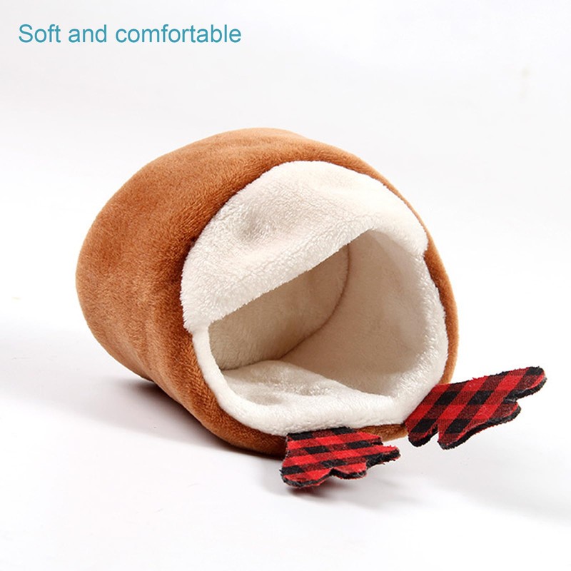 ABLAZEZAI Hamster Bed, Mini Small Animals Soft Warm Nest, Small