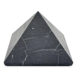 LAMARE Shungite Pyramid Matte 10x10cm Unique Mineral Energy Geometry Improvement Wellbeing Neutralize Energy Reduction Electromagnetic Stress Reduction 1pc