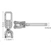 Metal Keychain Car Key Chain Holder Clip with 4 Detachable