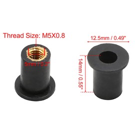 20pcs M5 Universal Fairing Fasteners Windscreen Windshield Screws Bolts Nut Black Metal Rubber for Motorcycle 1996-2023