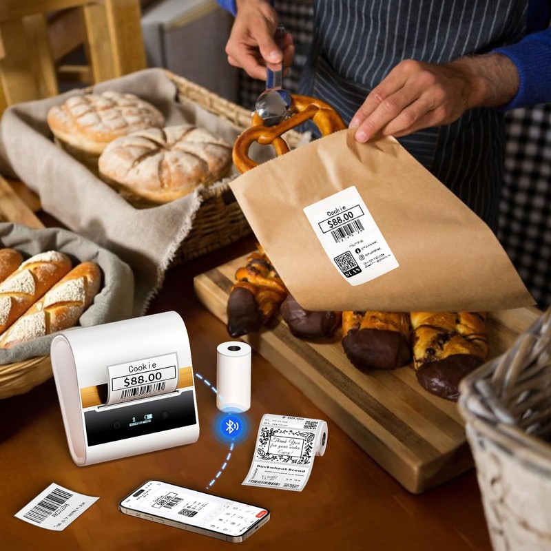 Phomemo Label Printer -M260 Address Label Maker Machine with Tapes,Bluetooth