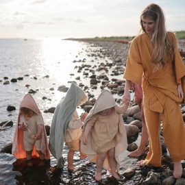 mushie mushie Baby Hooded Towel | Organic Cotton (Blush)