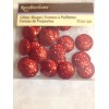 RECOLLECTIONS LARGE SIZE BRIGHT CANDY APPLE RED GLITTER DOTS ADHESIVE