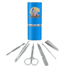 Reverse Mermaid With Tuna Head Stainless Steel Manicure Pedicure Grooming Beauty Care Travel Kit
